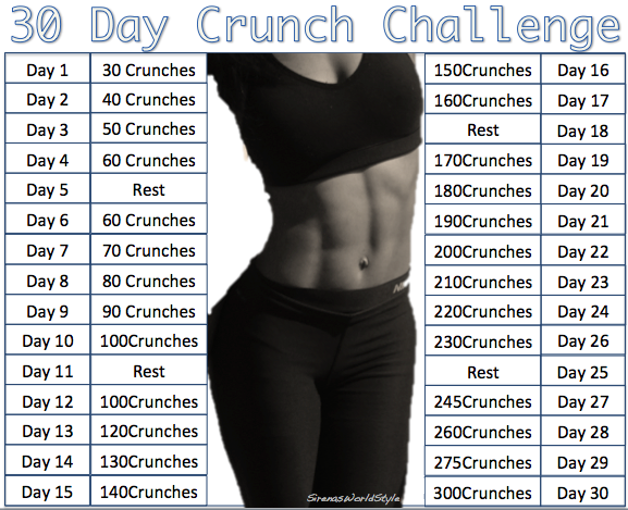 30 day crunch challenge